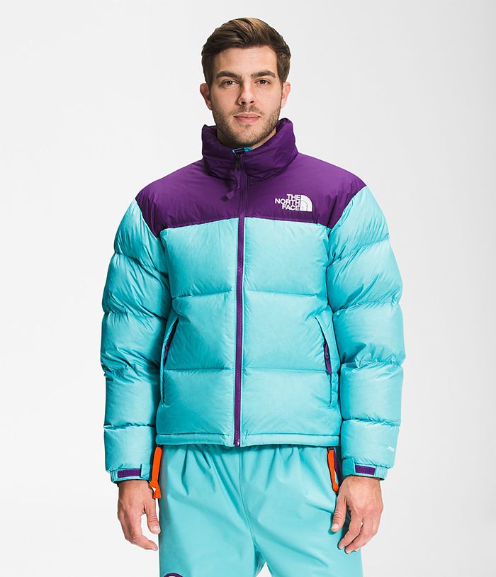 The North Face Mens Puffer Jacket 1996 Retro Nuptse 183DWAVZP - Blue/Purple